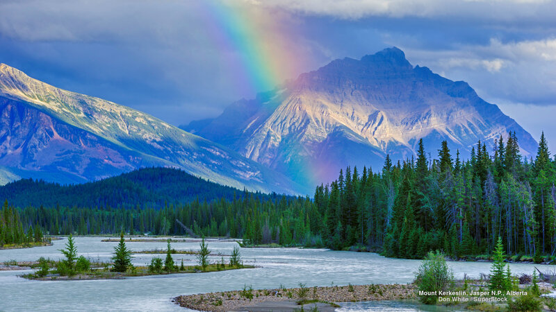 Rainbow over River — Blue