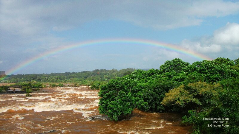 Rainbow over River — Green