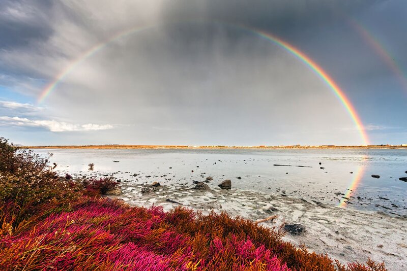 Rainbow over Salt Flat