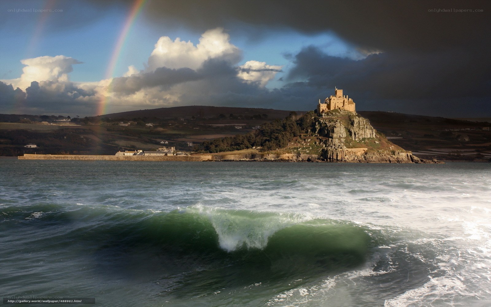 Rainbow over St Michael's Mount