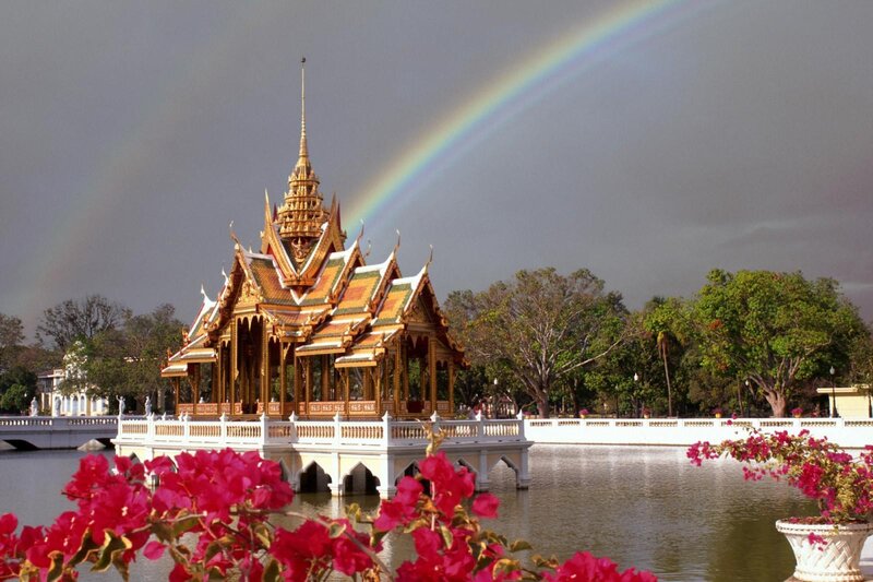Rainbow over Thai pavilion