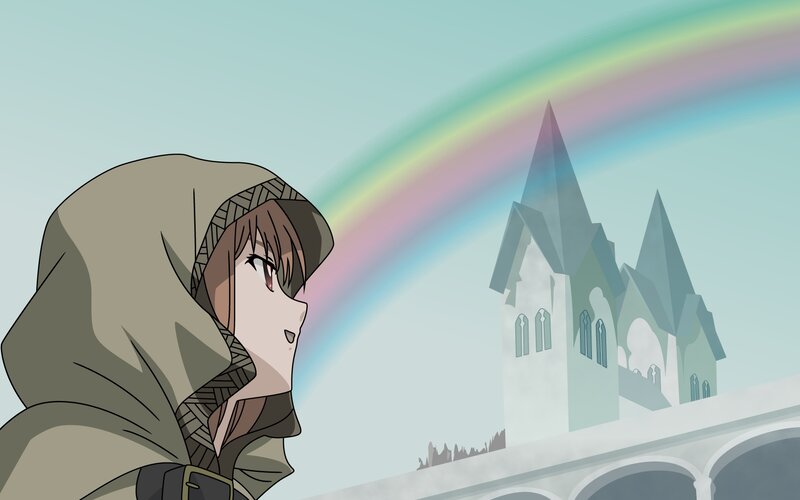 rainbow over the castle