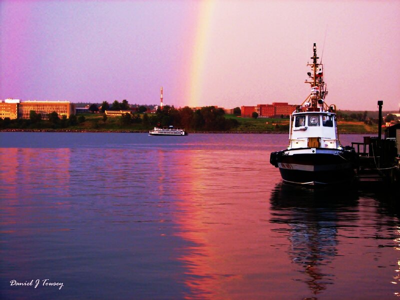 Rainbow over the harbor
