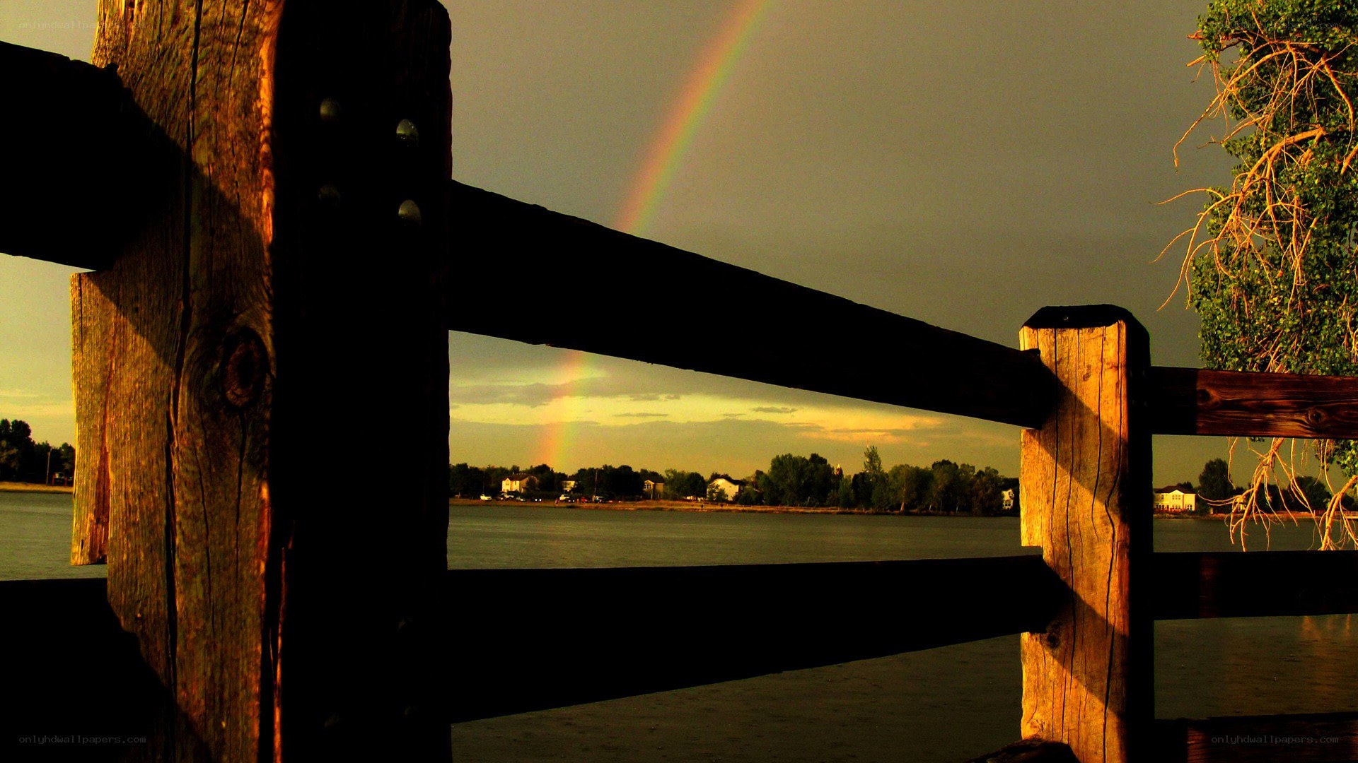 Rainbow over the lake