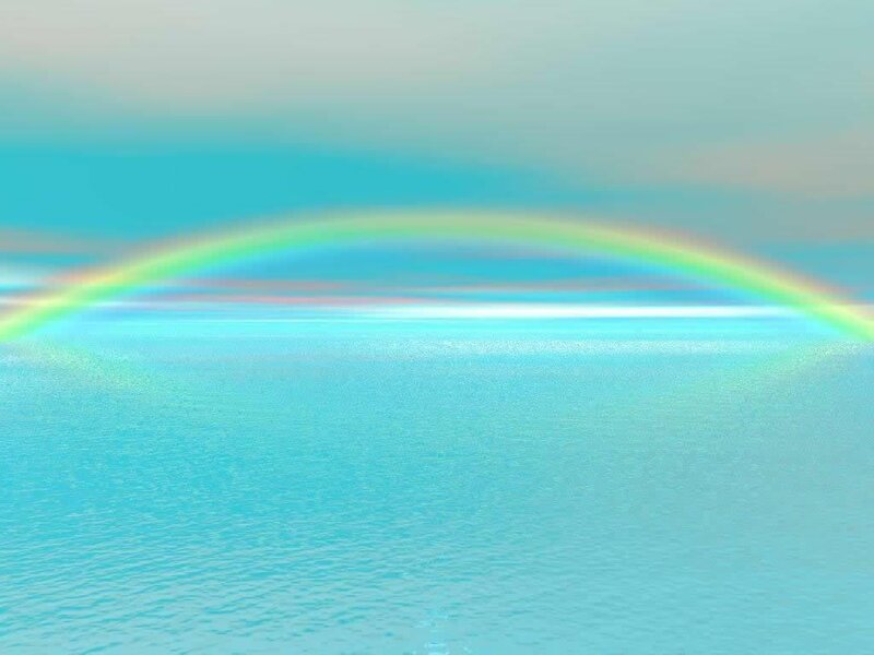 Rainbow over the ocean