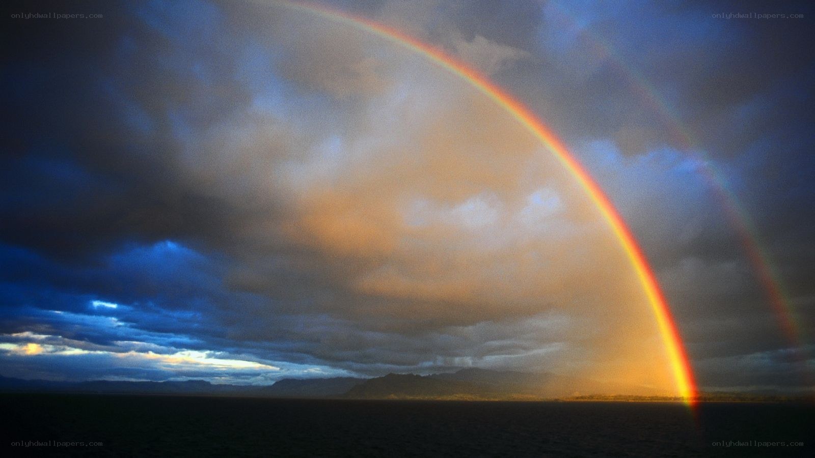 Rainbow over the ocean