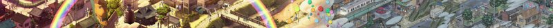 Rainbow over Town — Yellow