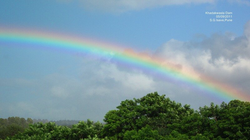 Rainbow over Trees — Blue