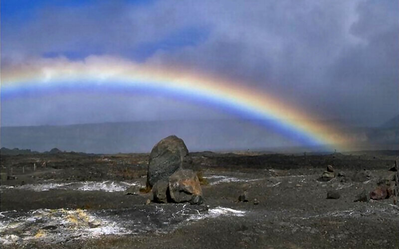 Rainbow over Volcanic Field