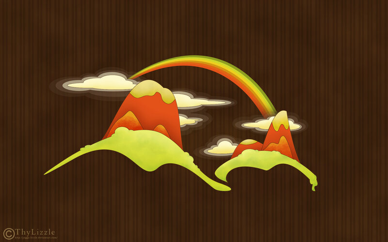 Rainbow over Volcanic Islands