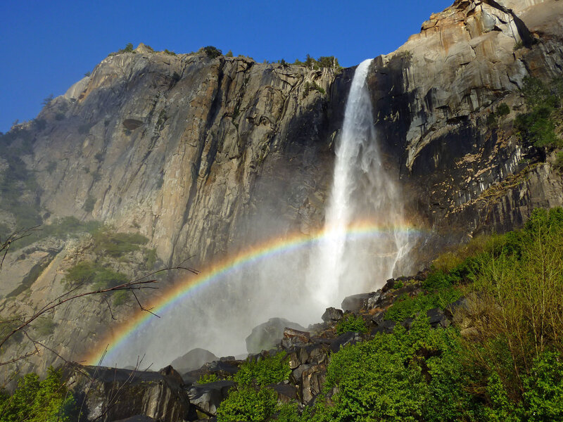 Rainbow over Waterfall — Blue