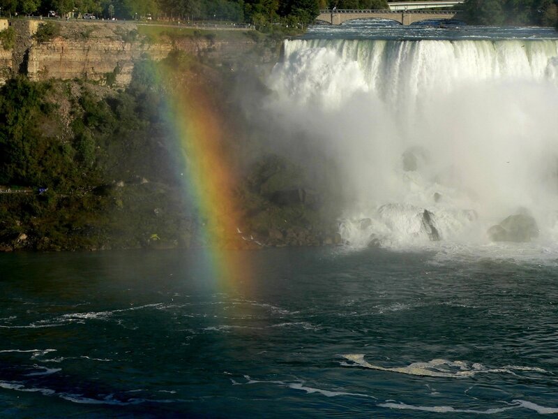 Rainbow over Waterfall