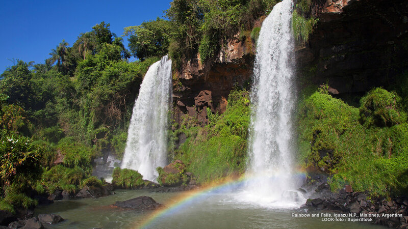 Rainbow over Waterfalls — Green