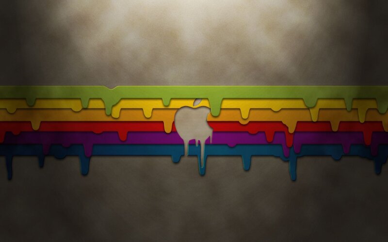 Rainbow Paint Drips — Green, Dramatic