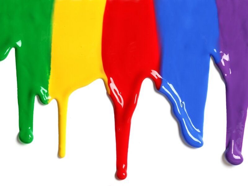 Rainbow Paint Drips — Green