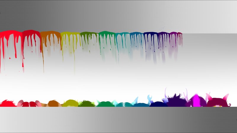 Rainbow Paint Drips — Red, Colorful