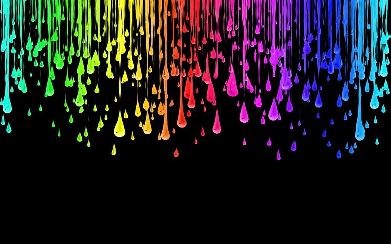 Rainbow Paint Drips — Red, Vibrant