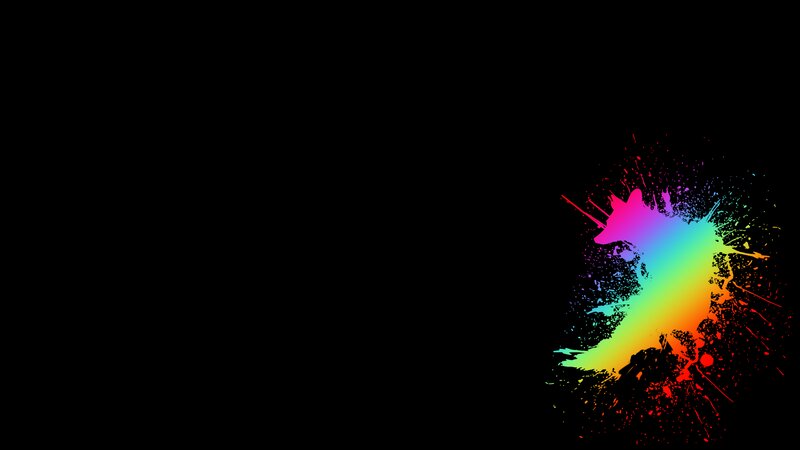 Rainbow Paint Splatter — Black