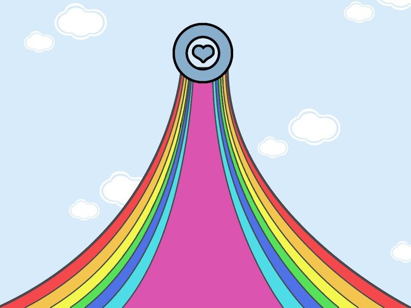 rainbow path to heart