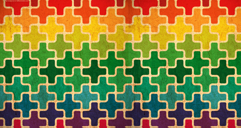 Rainbow Patterned Tiles