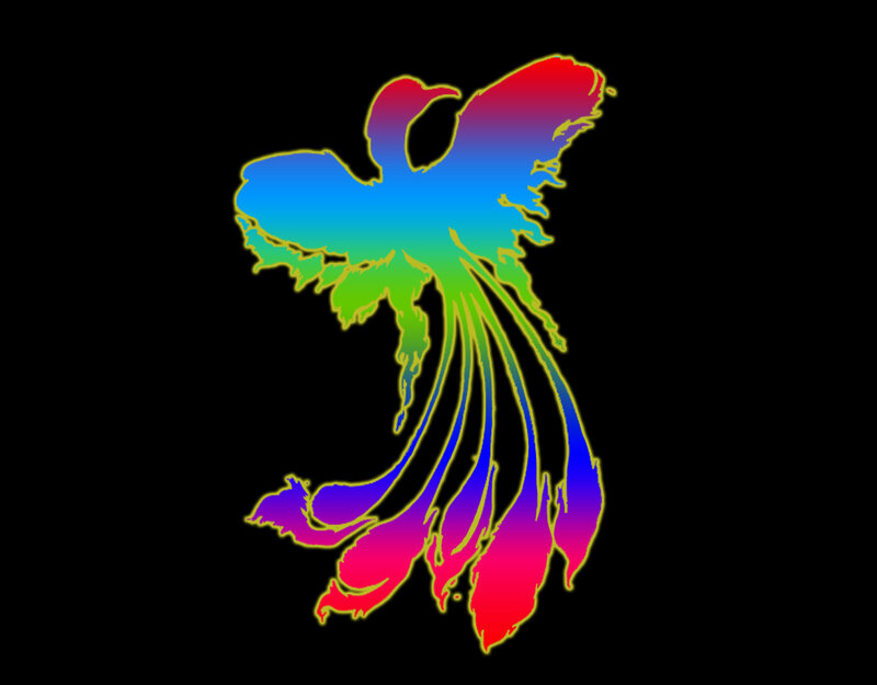 Rainbow Phoenix Silhouette