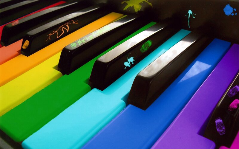 Rainbow Piano Keys — Red