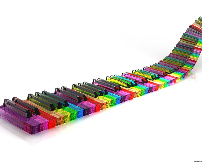 Rainbow Piano Keys