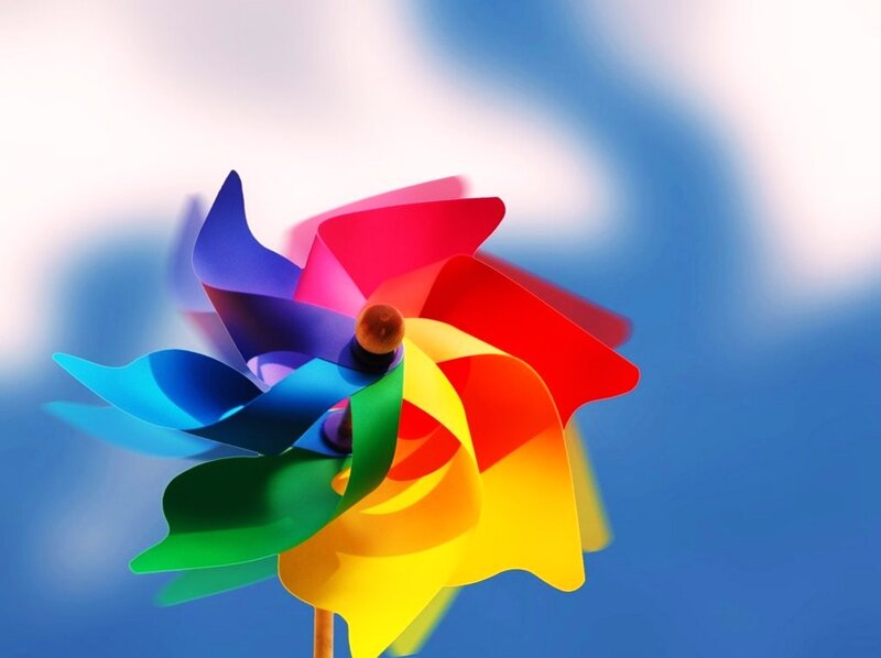 Rainbow Pinwheel