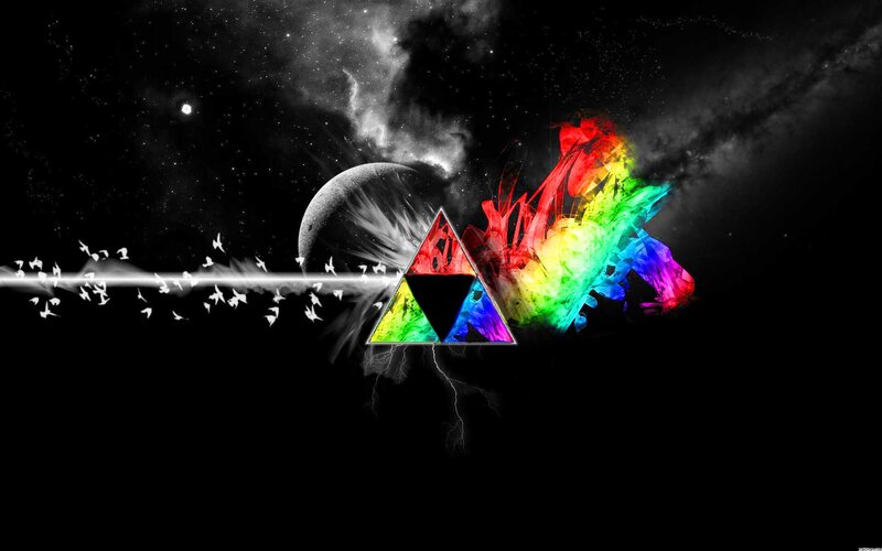 Rainbow Prism Triangle — Black