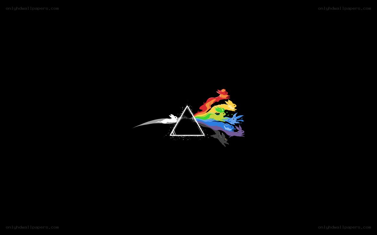 Rainbow rabbits through prism