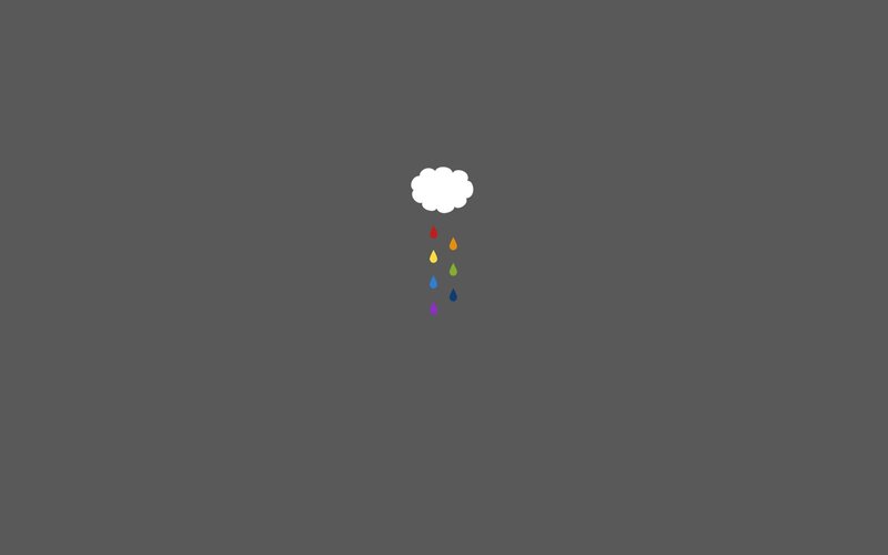 rainbow rain from cloud