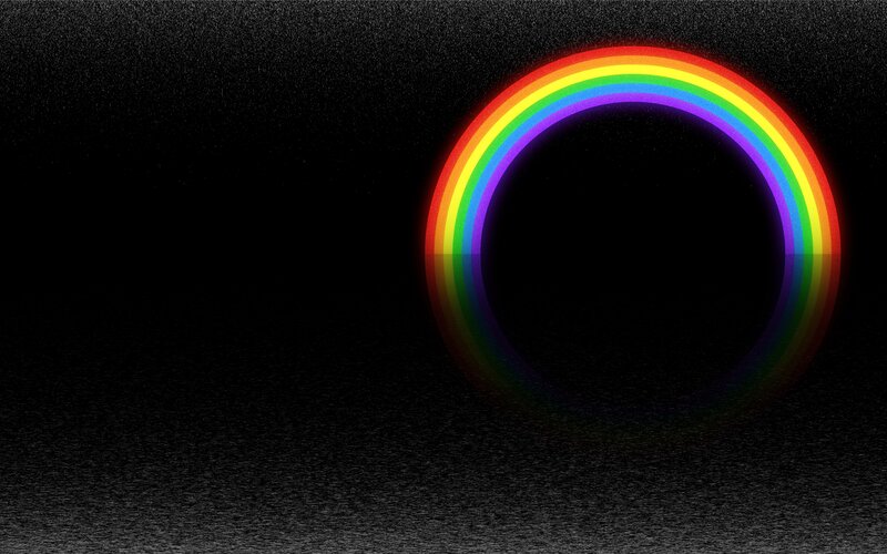 Rainbow Ring on Black — Dark