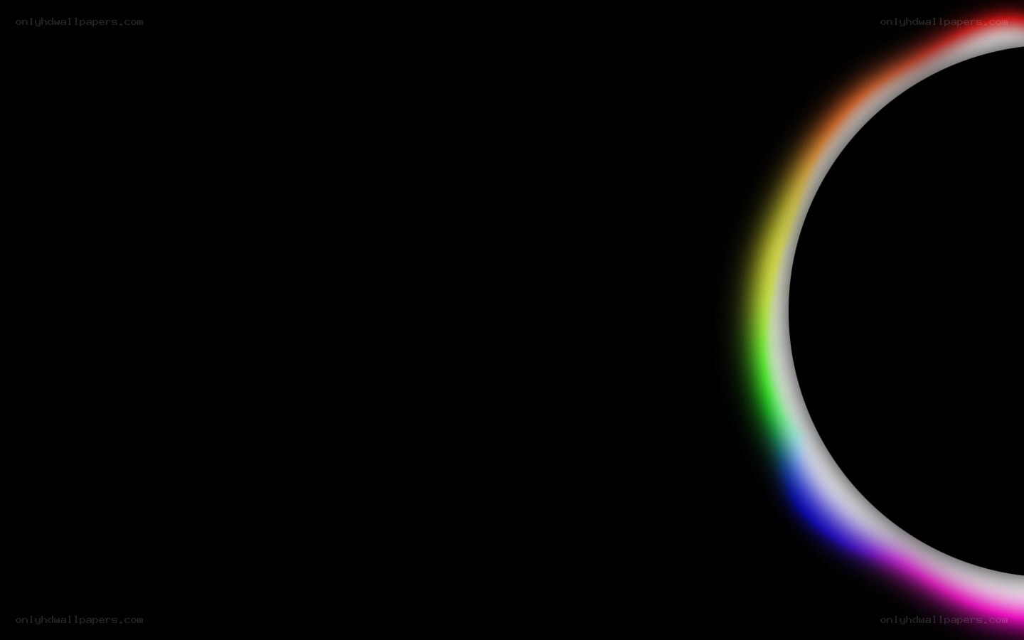 rainbow ring on black