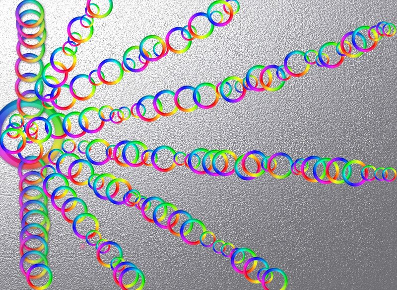 Rainbow Rings on Metal