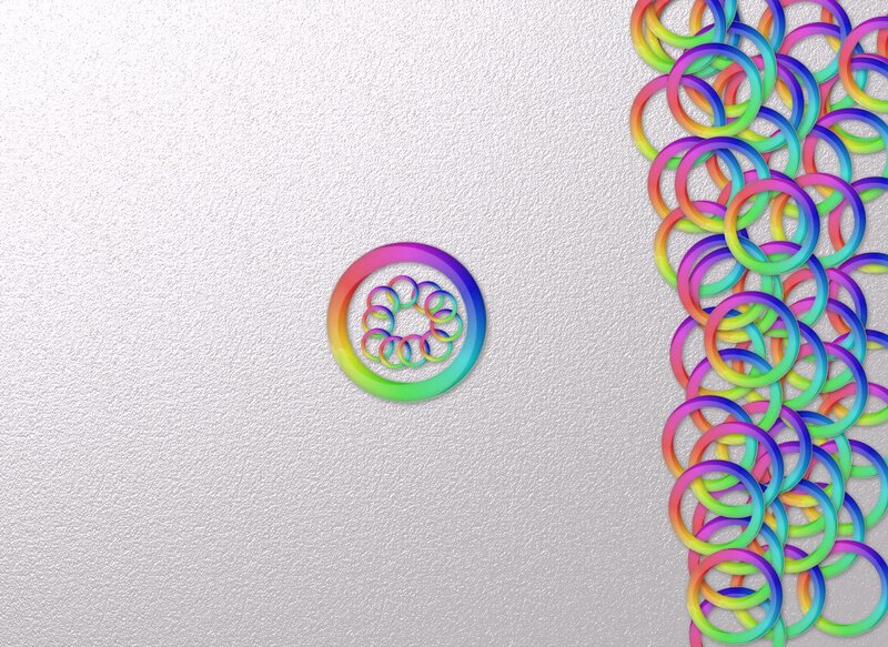 Rainbow Rings on Wall