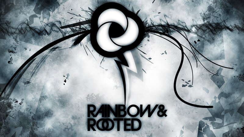 Rainbow & Rooted logo art