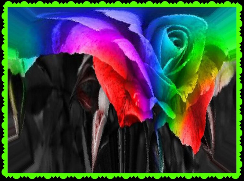 Rainbow Rose Flower — Red, Vibrant, Digital Art