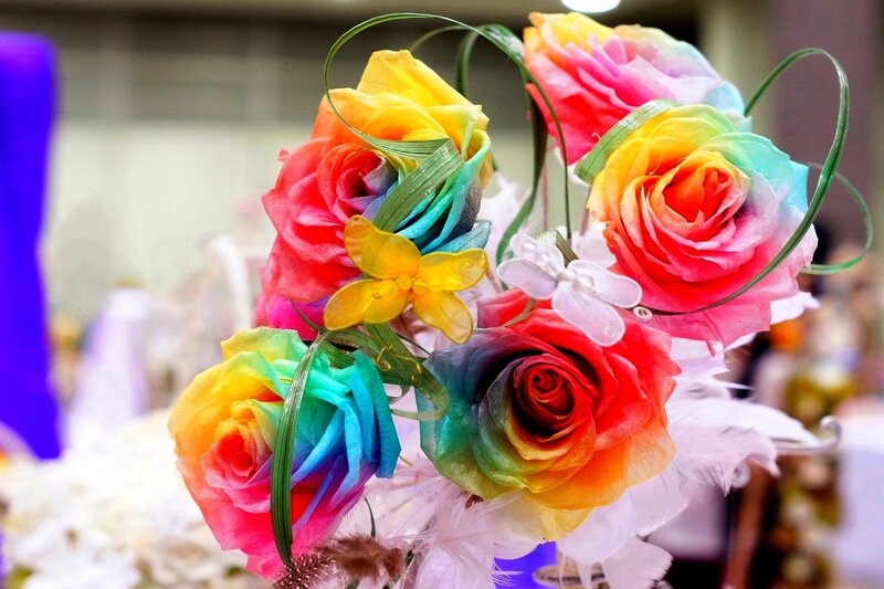 Rainbow Roses Bouquet — Red