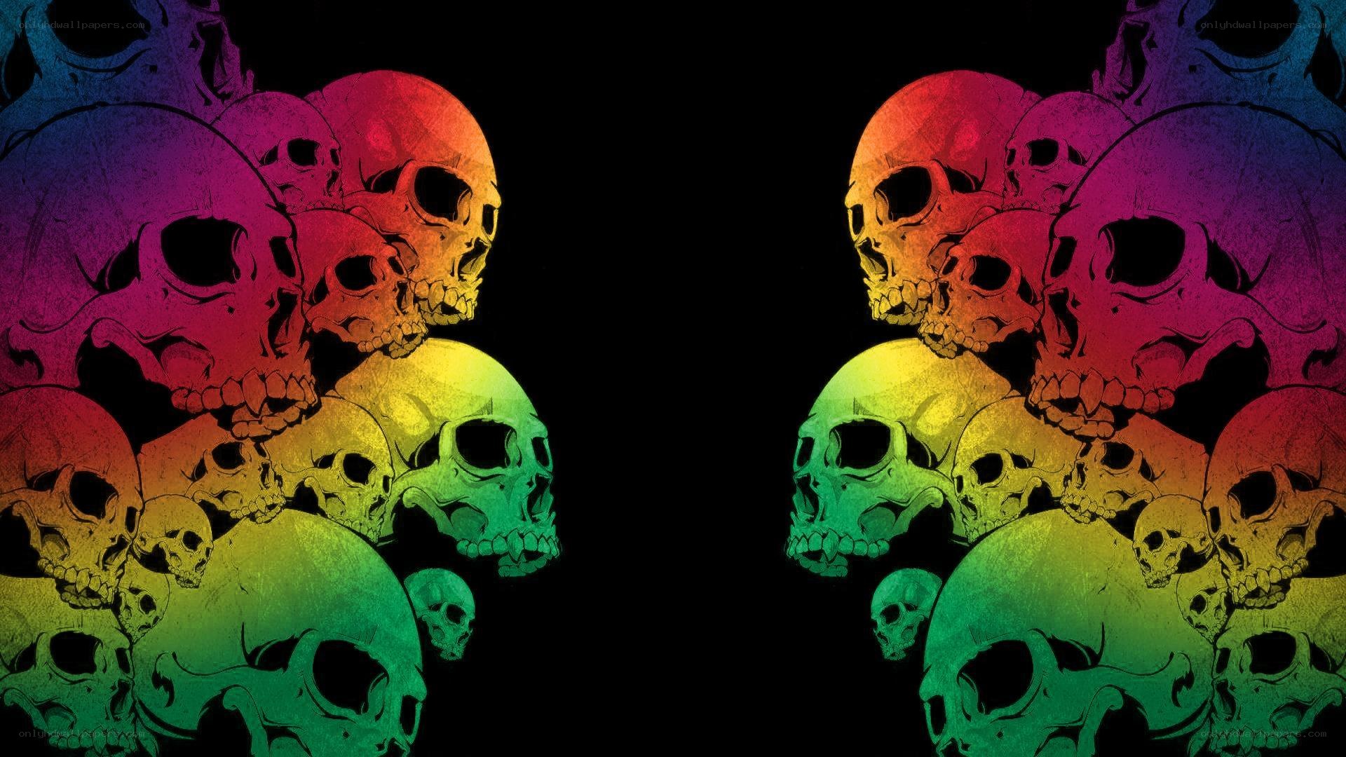 Rainbow skull pattern