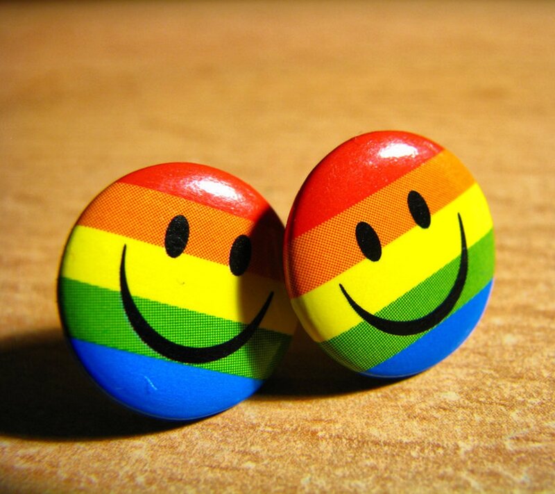 Rainbow Smiley Buttons