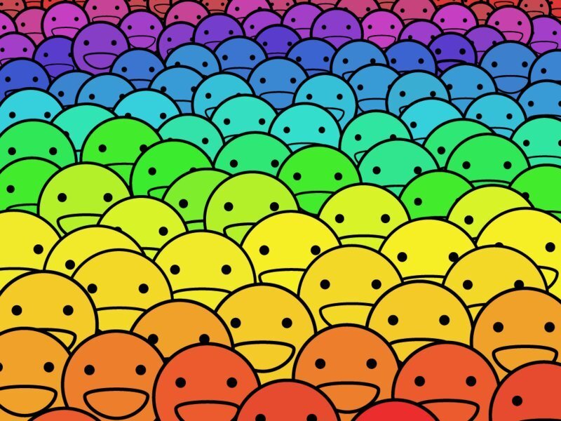 rainbow smiley faces