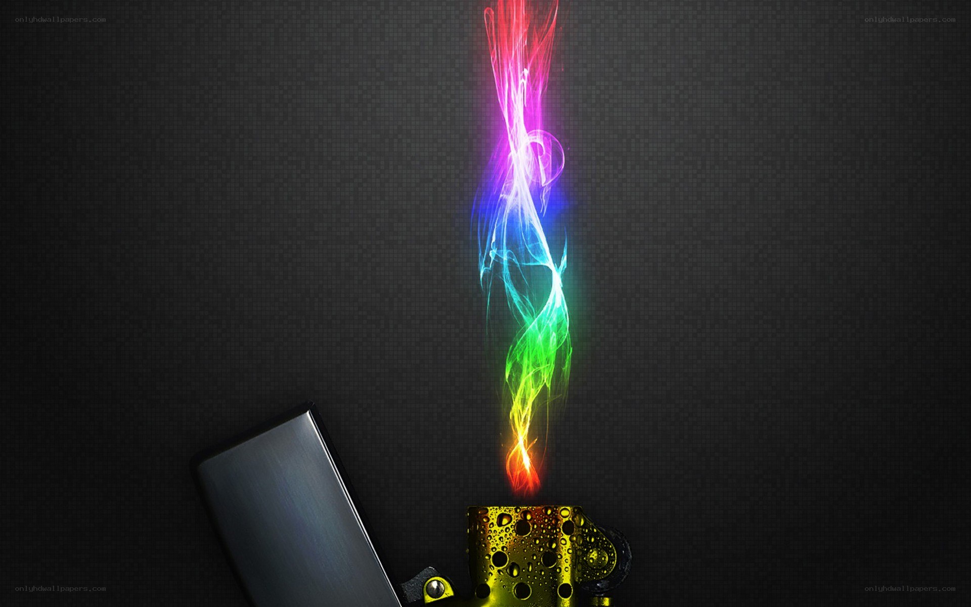 rainbow smoke from lighter