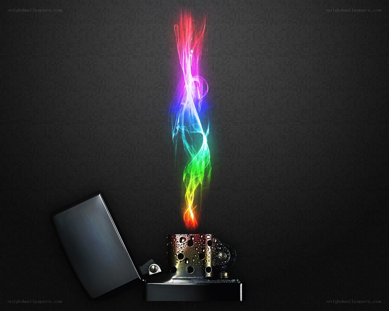 rainbow smoke from lighter