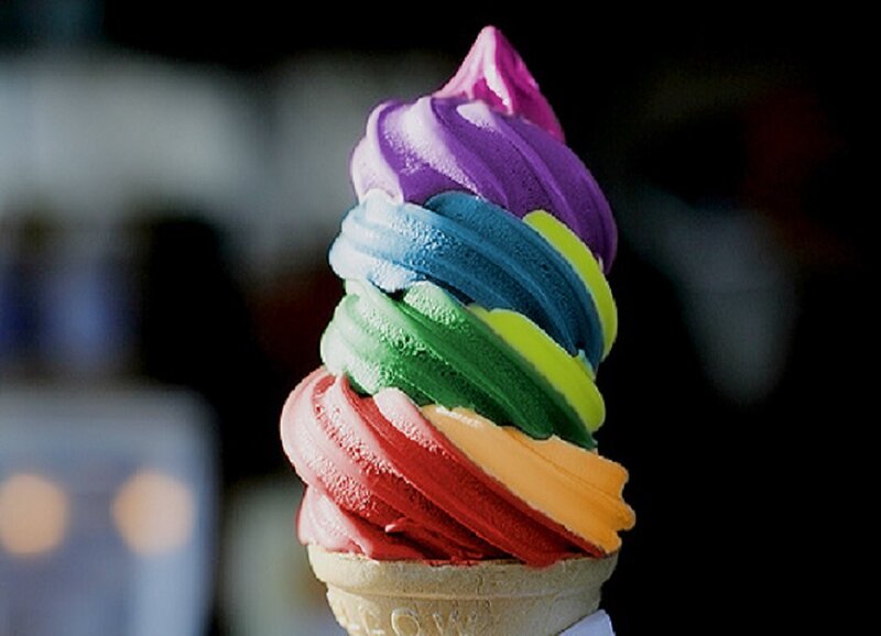 Rainbow Soft-serve Ice Cream