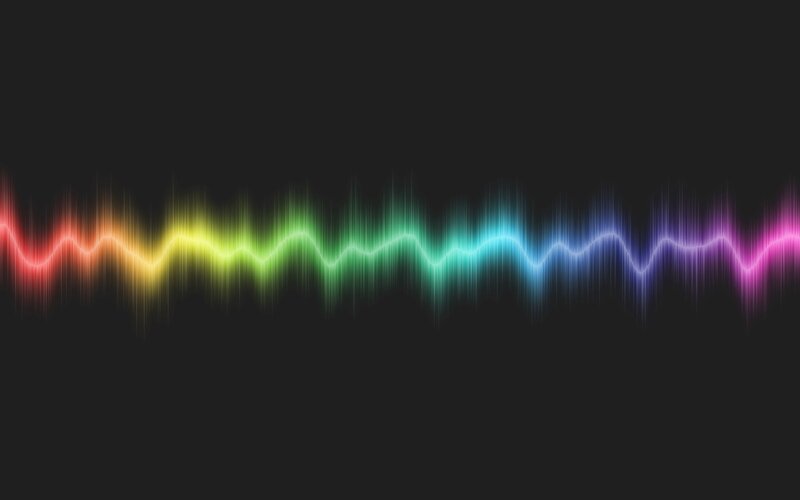 Rainbow Sound Wave — Black