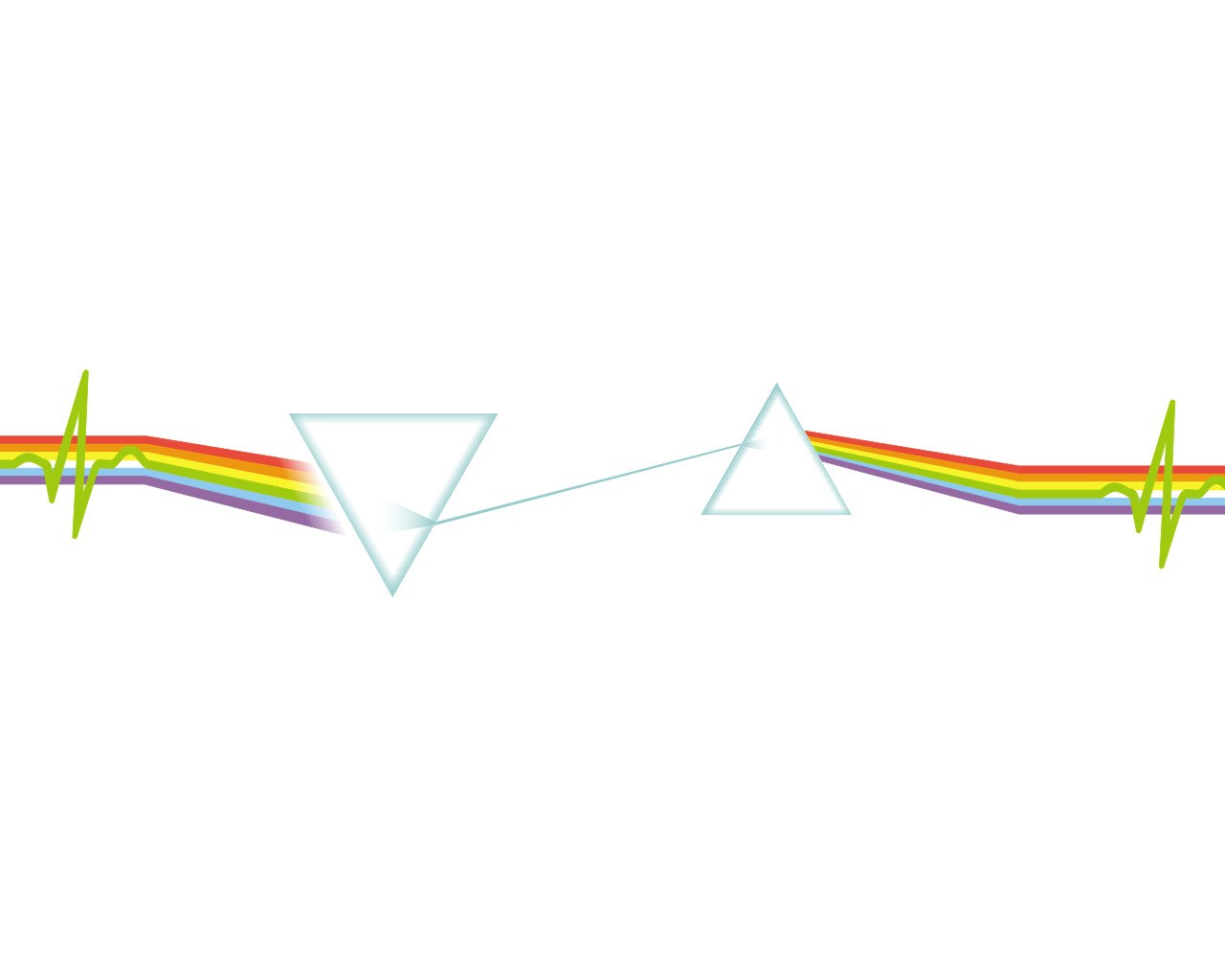 rainbow spectrum with triangles