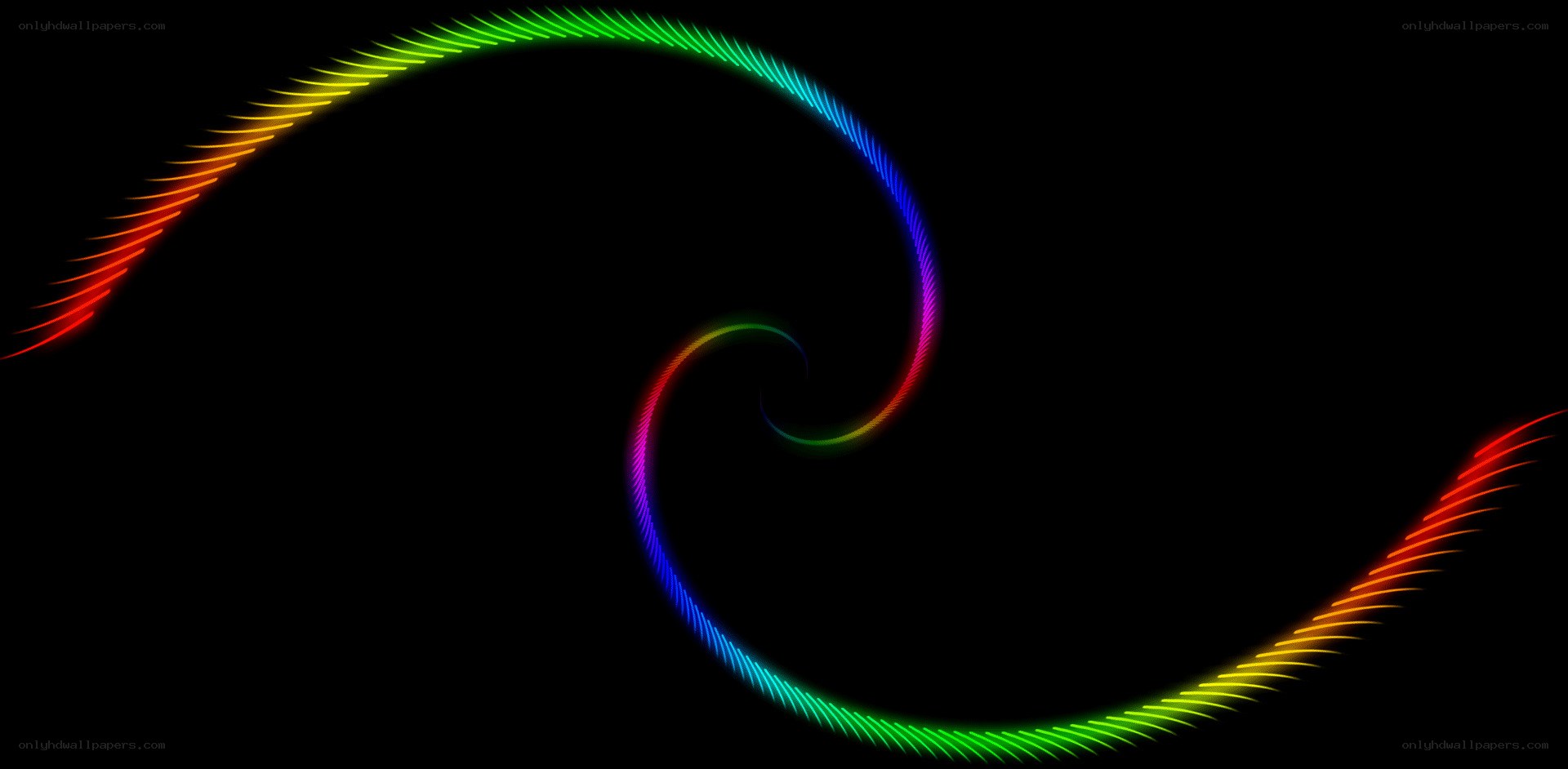 rainbow spiral light pattern