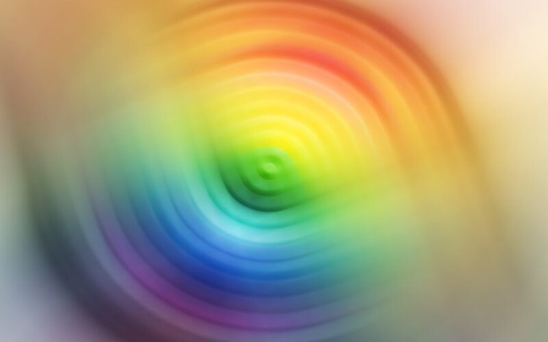 Rainbow Spiral Pattern — Red, Calm