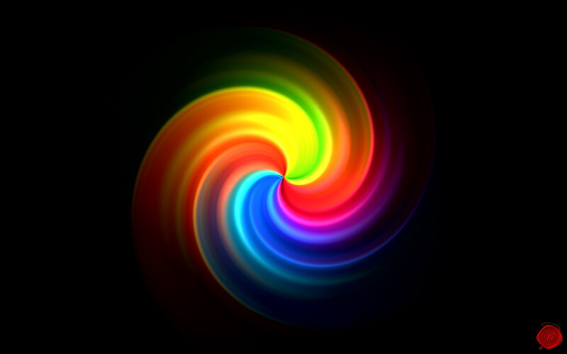 Rainbow Spiral Pattern — Red, Vibrant