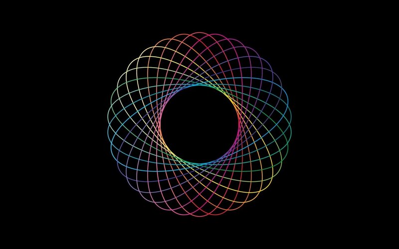 rainbow spiral pattern